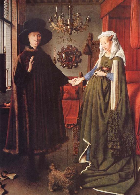 Jan Van Eyck Giovanni Aronolfini und seine Braut Giovanna Cenami Sweden oil painting art